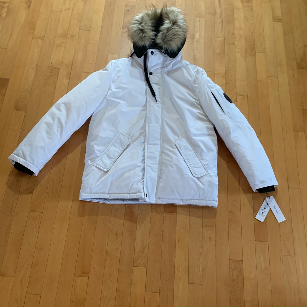 Calvin Klein Snorkel Jacket with Faux-Fur